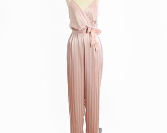 combinaison rayée violette vintage des années 1970