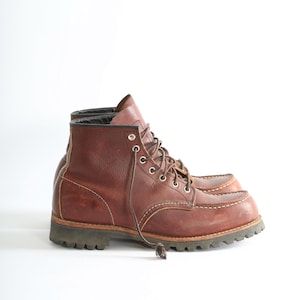 Vintage Red Wings 8146 Roughneck 6-Inch braune Leder Heritage Boots Made in USA Herren Arbeitsstiefel Gr. 9
