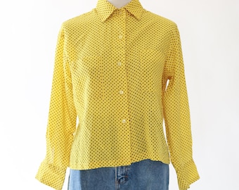 Vintage 60s yellow cropped top