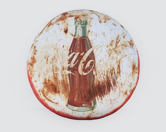 Vintage 1950s COCA COLA button sign
