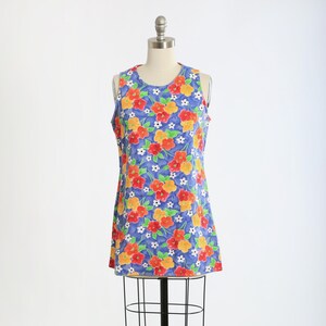 90s floral waffle cotton babydoll mini dress