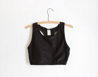 Vintage 80s black sports bra
