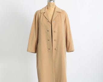 L.C. Mae California Cashmere coat | Vintage 50s tan cashmere swing coat