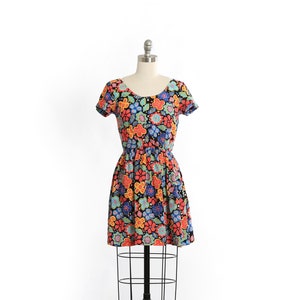 Vintage 90s floral rayon dress