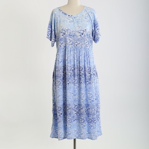 Vintage NOA NOA blue fish print midi dress