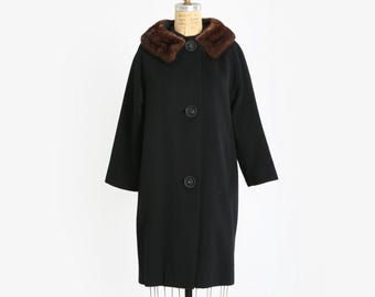 秋の霞のような高級ミンクファーコート | 50年代ヴィンテージのロング