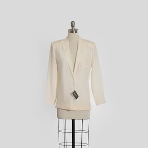 Vintage 90s Royal Silk blazer | 1990s deadstock silk blazer