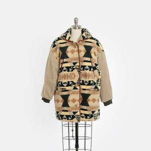 Vintage 90s oversized Southwestern blanket coat