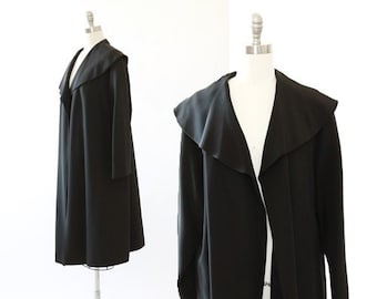 Vintage 40s black swing coat jacket