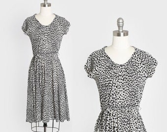 Lady Carol dress | Vintage 70s Leopard print mini dress