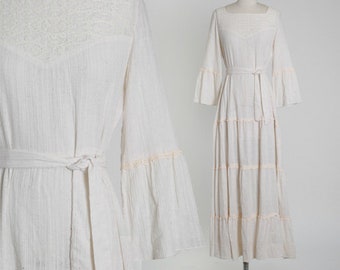 white cotton gauze dress