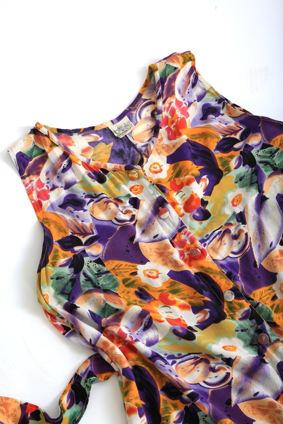90s floral jumpsuit | Vintage 1990s rainbow flora… - image 2