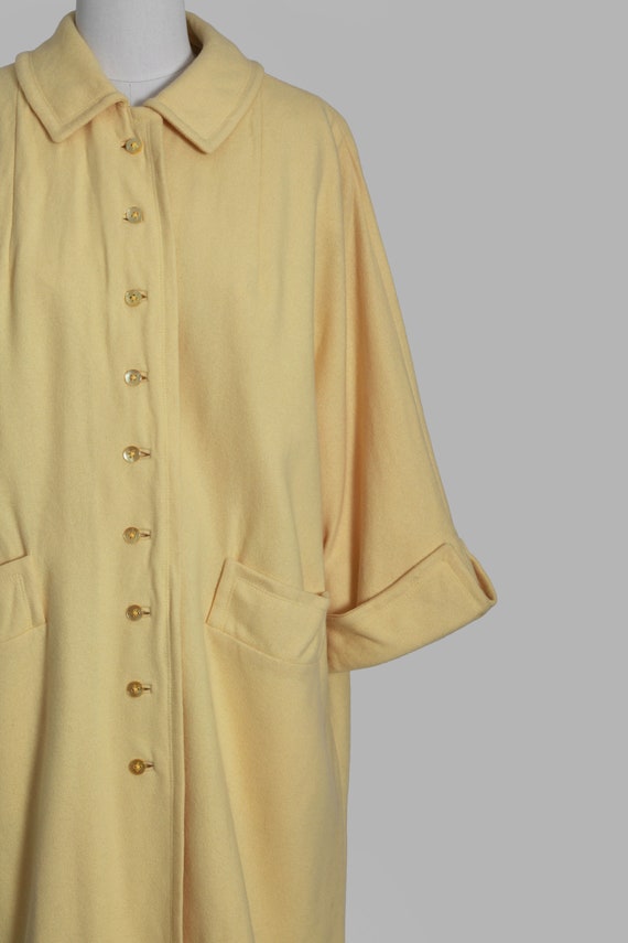 Vintage 60s yellow wool coat - image 5