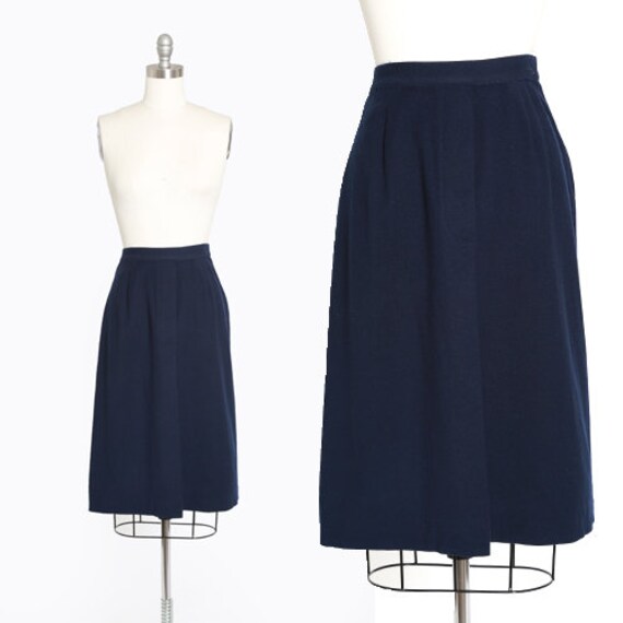 40s wool skirt | Vintage 40s blue wool skirt | 194