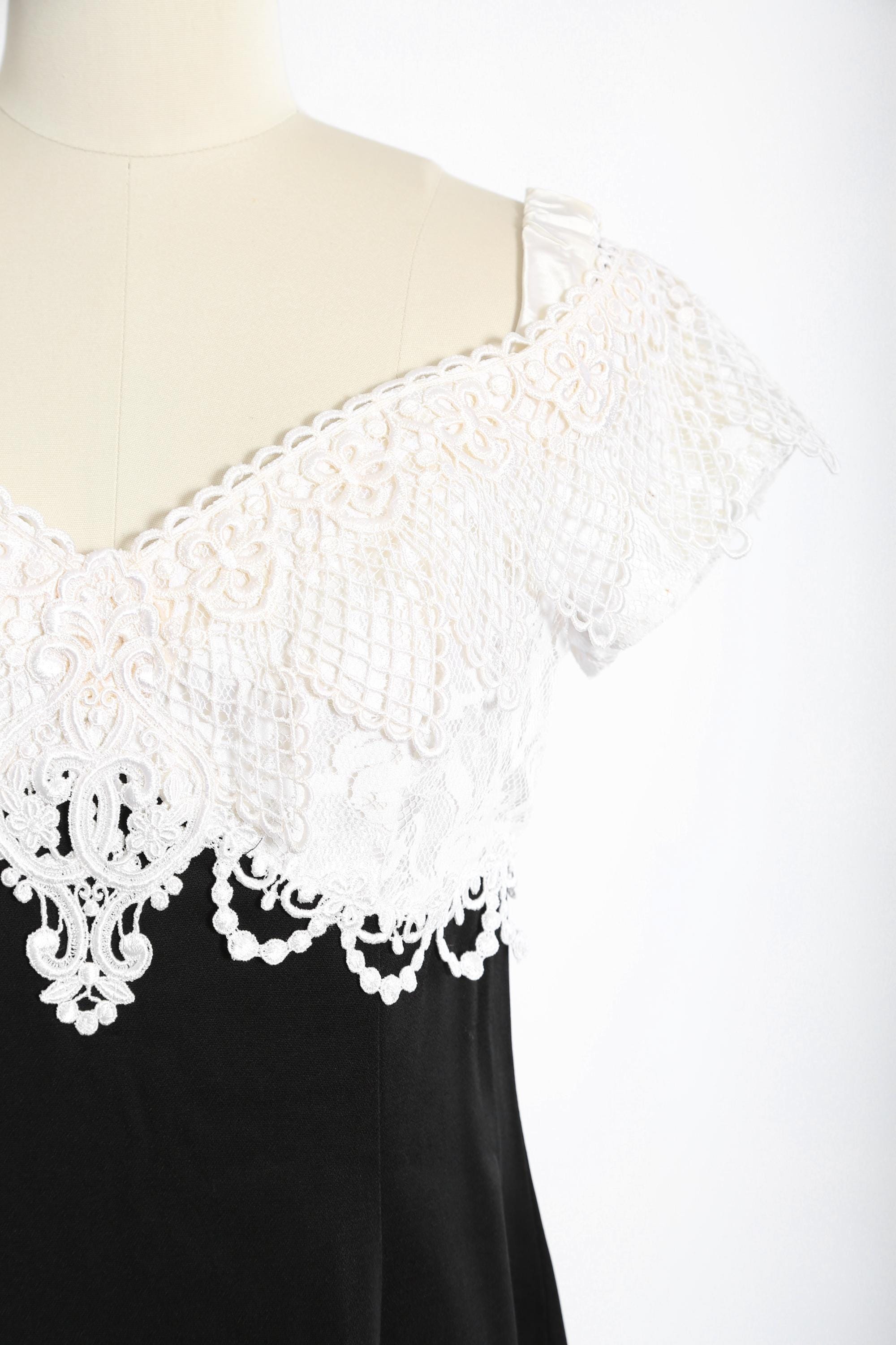 chinese dress ladies Vintage Jessica Mcclintock Lace Wedding Dress Small