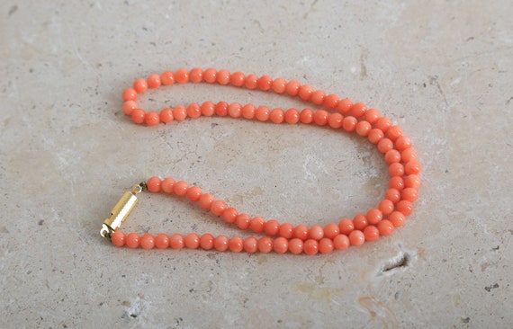 Vintage genuine coral beaded necklace - image 6