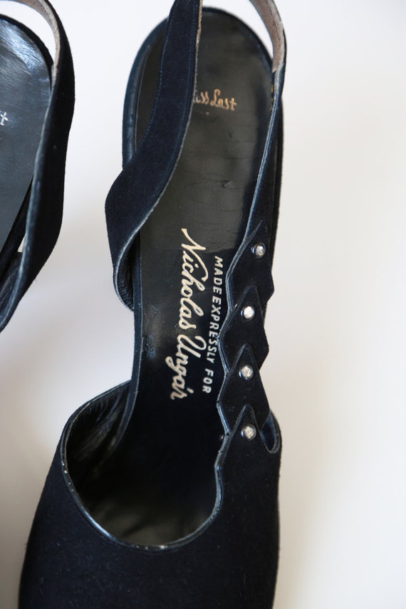 Countess 1950s jeweled heels | Vintage 50s black … - image 6