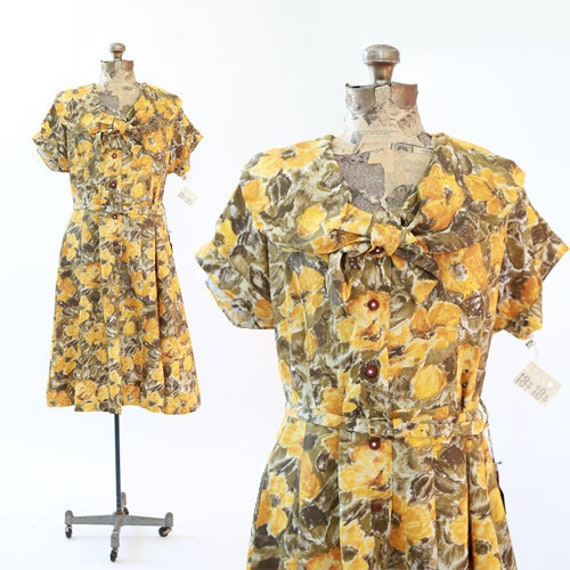 Mays floral dress | Vintage 50s 60s Deadstock flor