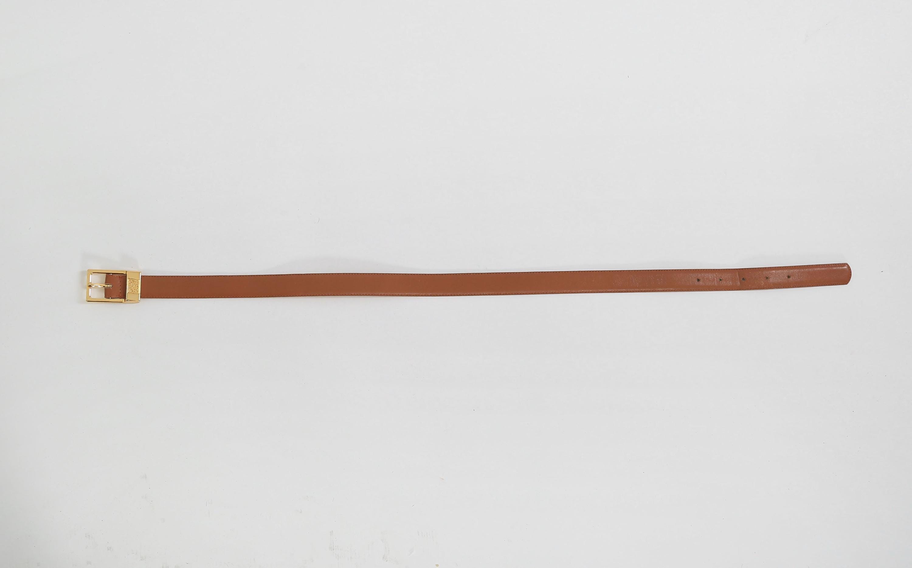 Vintage Anne Klein Brown Leather Belt Sz. S - Etsy