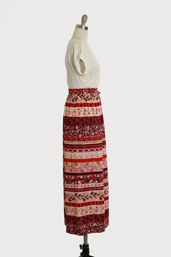 Vintage 70s floral wrap skirt - image 5