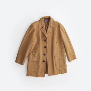 Pendleton Men&#39;s wool coat | Vintage 1970s Pendleton camel brown wool coat 46 Long