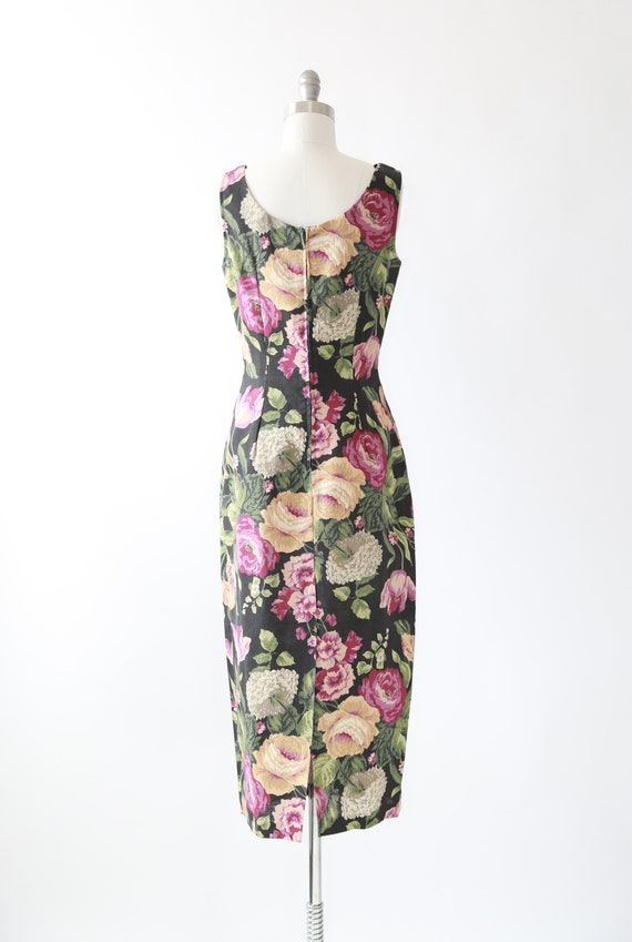 90s dark floral maxi dress - image 7