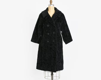 Real Tibetan Lamb Fur Coat, Ivory Mongolian Curly Jacket, Vintage
