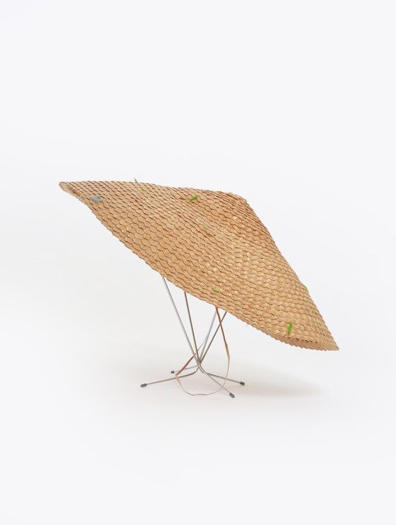 40s Asian straw hat | Vintage 1940s coolie Conical