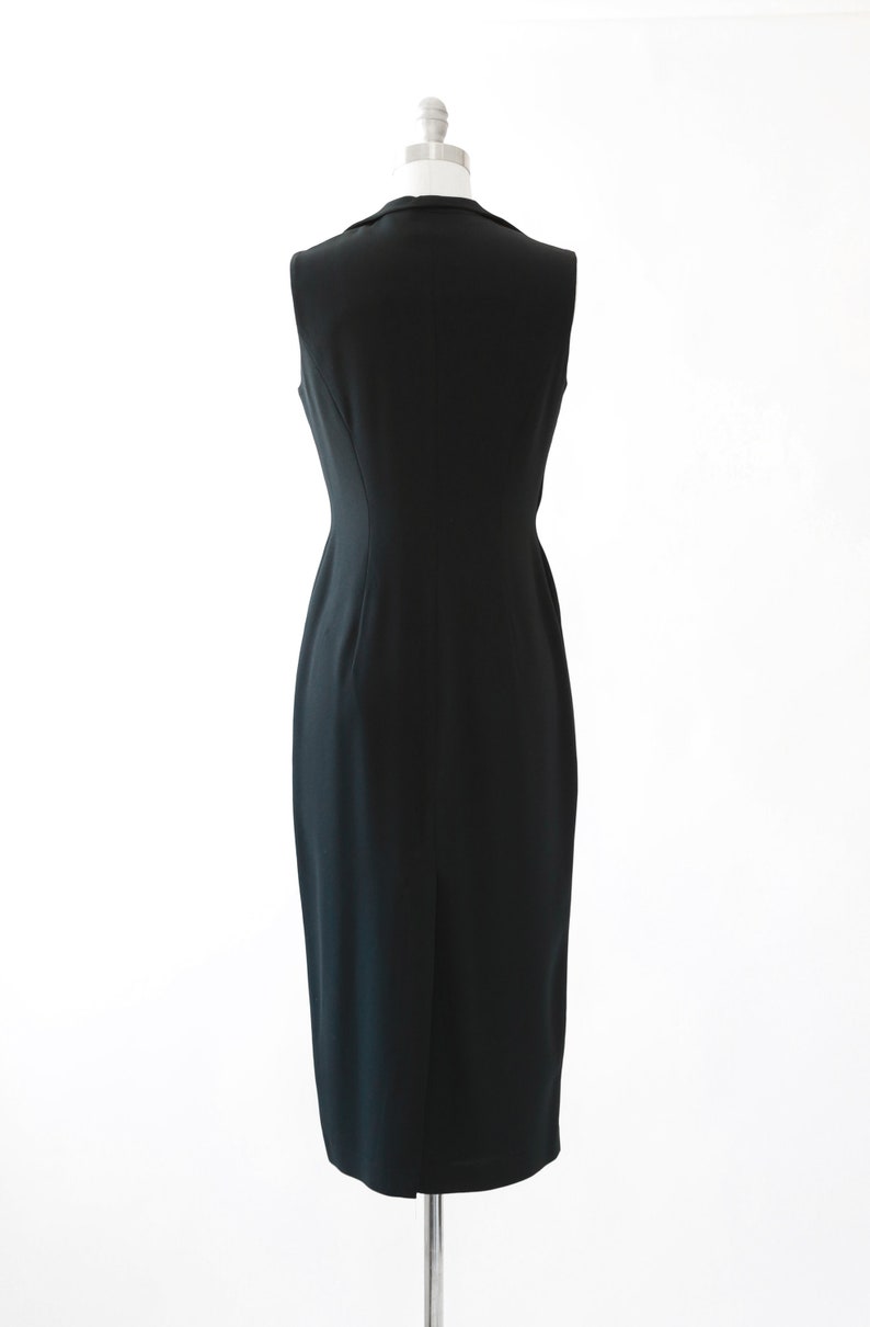 Vintage 90s Ann Tjian for KENAR black TUX Tuxedo dress Tuxedo dress