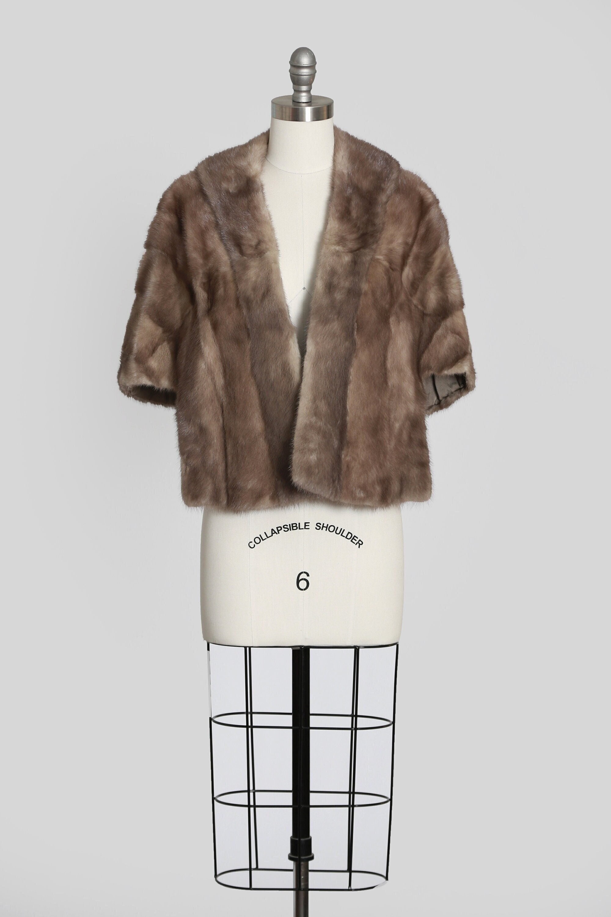 Étole/Cape En Fourrure Véritable Vintage - Années 50, Marron Clair, Excellent état - Très Chic Et élégant