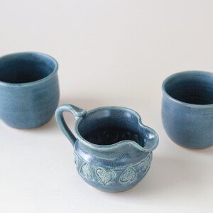 vintage Stoneware heart cups set image 7