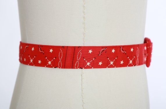 Vintage 1950s 60s red nautical belt - image 3