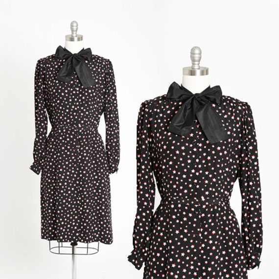 Cosmos silk dress | Vintage 80s silk star dress |