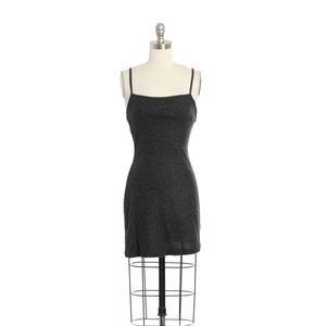 Vintage 90s gray fuzzy knit mini dress
