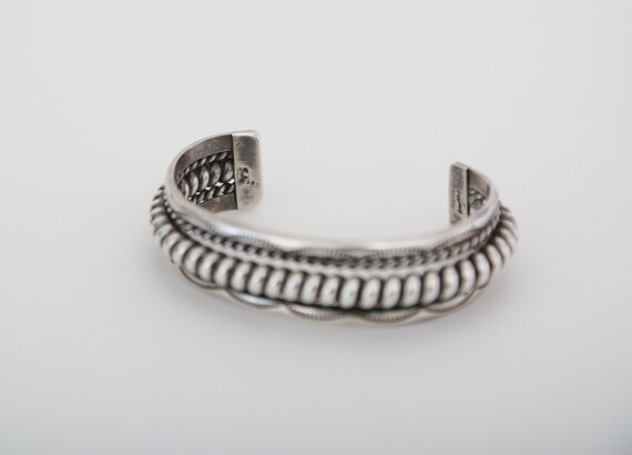 アクセサリー Navajo Sterling Silver Bangle TAHE 53g Navajo TAHE