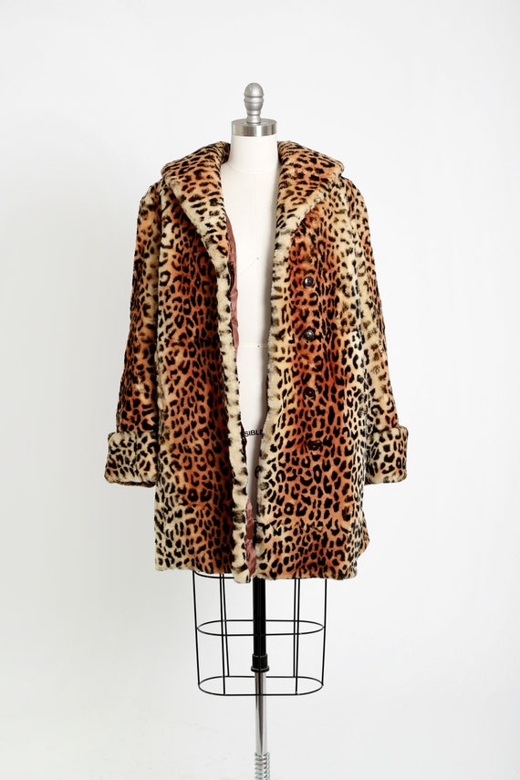 50s leopard print fur coat | Vintage 1950s sheeps… - image 7