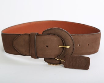 Coach belt | Vintage Coach wide brown leather belt Sz. small