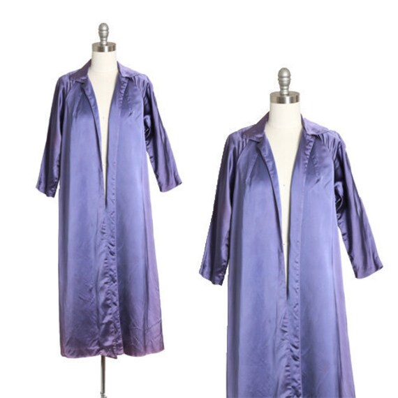 Vintage 50s purple satin Swing Opera coat