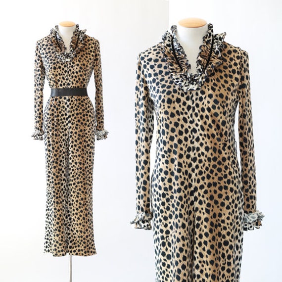 Solo Leopard print jumpsuit | vintage 60s leopard