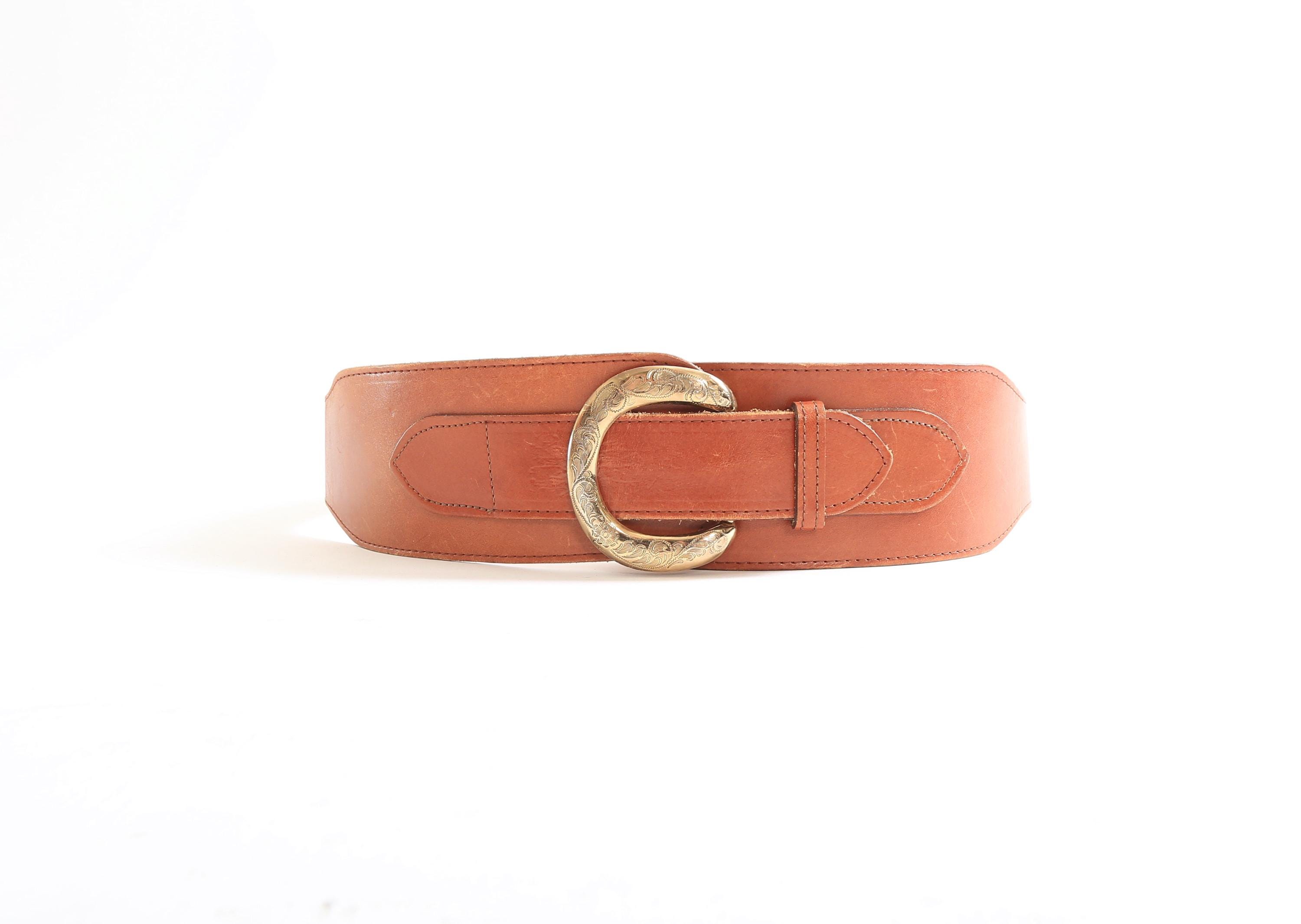 Ginnie Johansen Wide Orange Leather Belt Vintage Ginnie Johansen Designs Inc. Rope Woven Belt with  main image 2