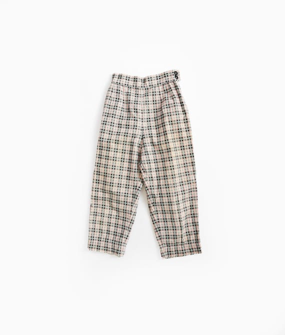 Vintage 60s plaid corduroy peddle pusher capris