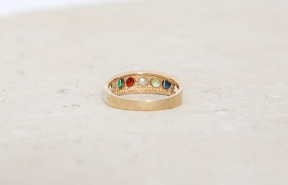Vintage 10K Gold gemstone Mother Ring | 10K Birth… - image 4