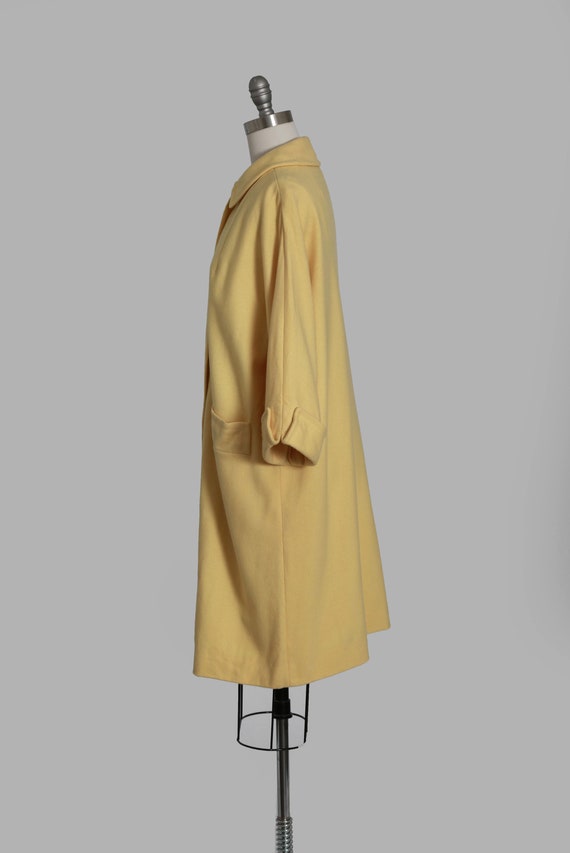 Vintage 60s yellow wool coat - image 8