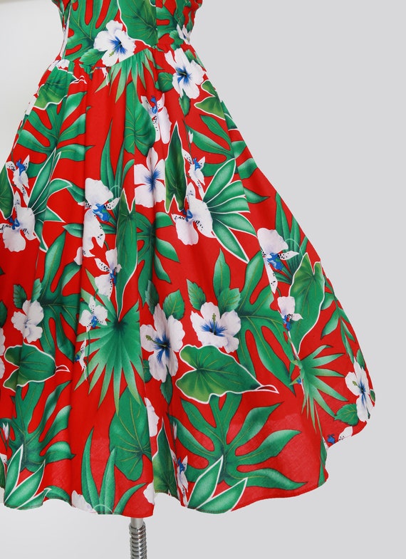 Hawaiian floral dress | Vintage 80s does 50s trop… - image 5