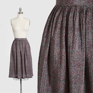 Charese Paris floral silk skirt | Vintage 70s French silk floral skirt