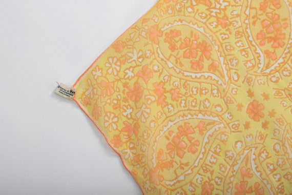 Vintage 60s Vera Neumann Original yellow floral s… - image 5