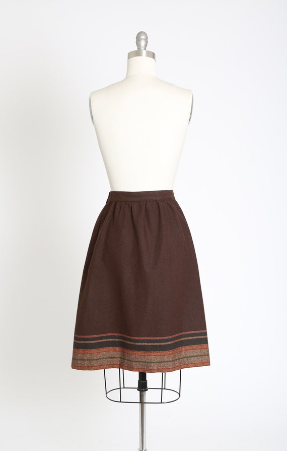 Bobbie Brooks wool skirt | Vintage 70s brown stri… - image 7