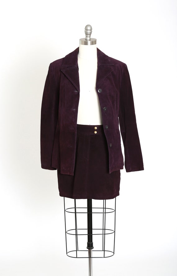 90s Wilsons purple leather suit | Vintage 1990s W… - image 4