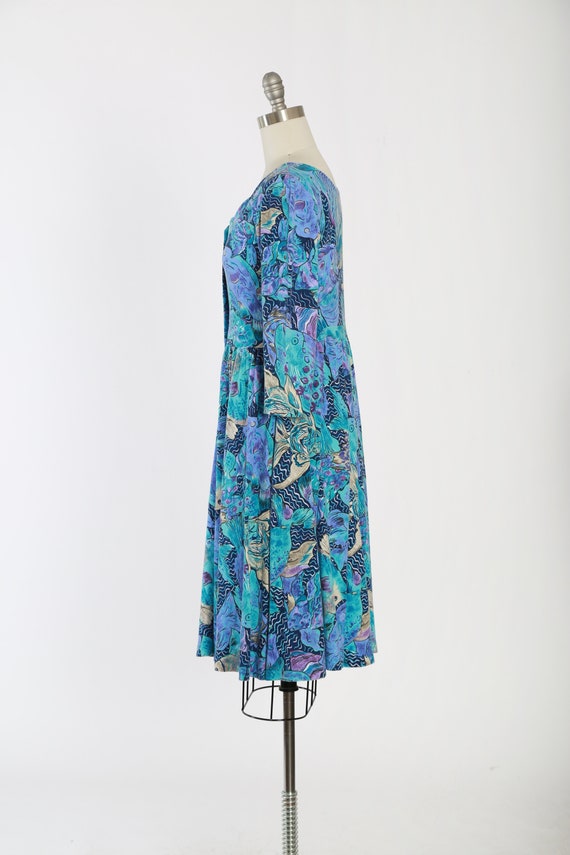 Lanz fish dress | Vintage 80s Lanz originals blue… - image 6