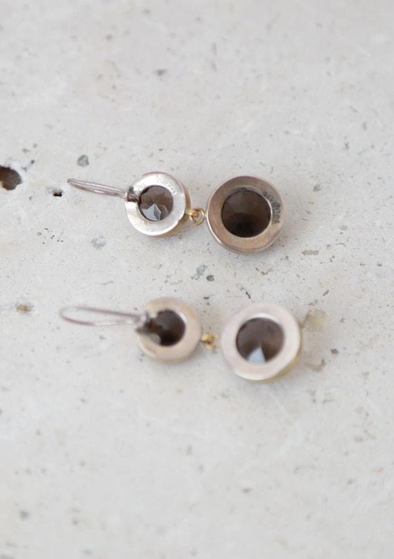BORA Smoky quartz gold sterling silver earrings - image 5